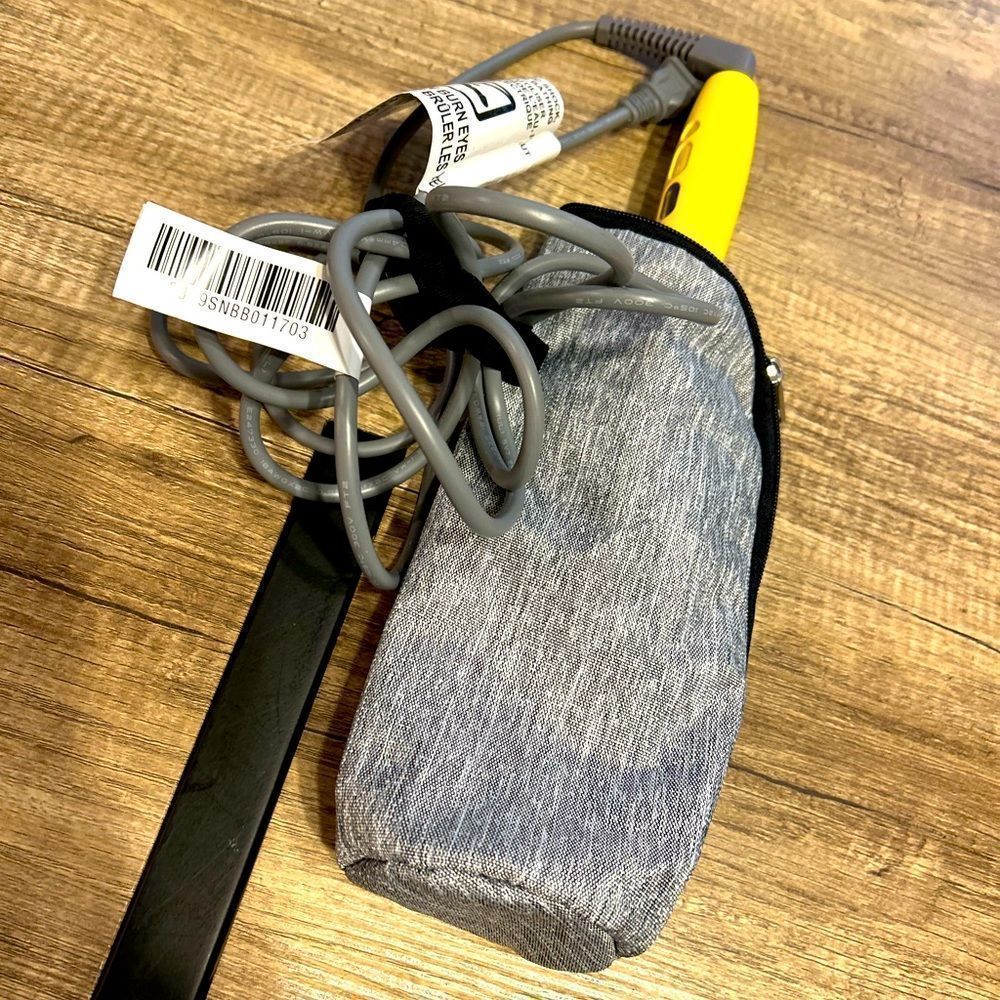 Gray insulated tool carrier (curling iron not included)